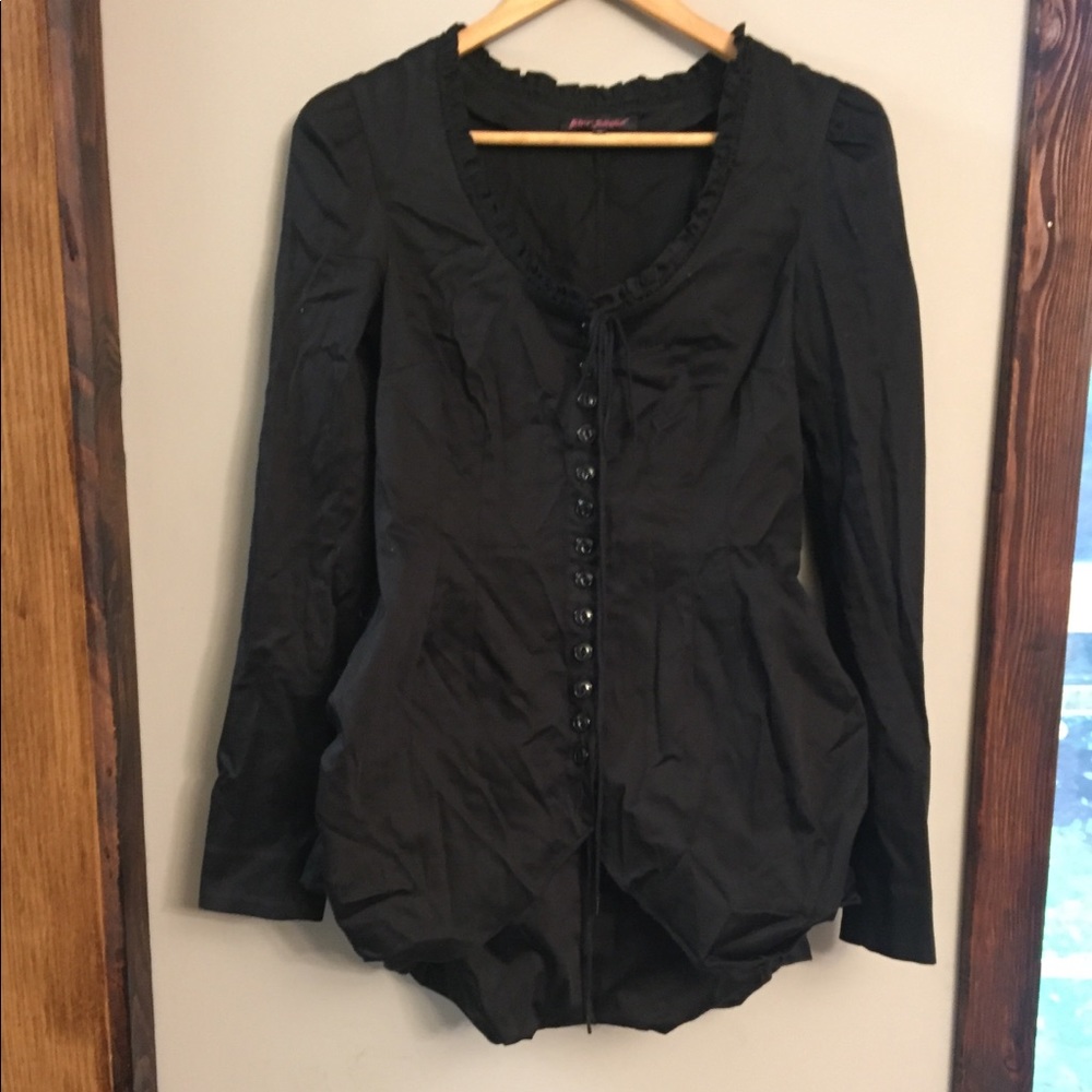 Betsey Johnson Ruffle Runway corset jacket